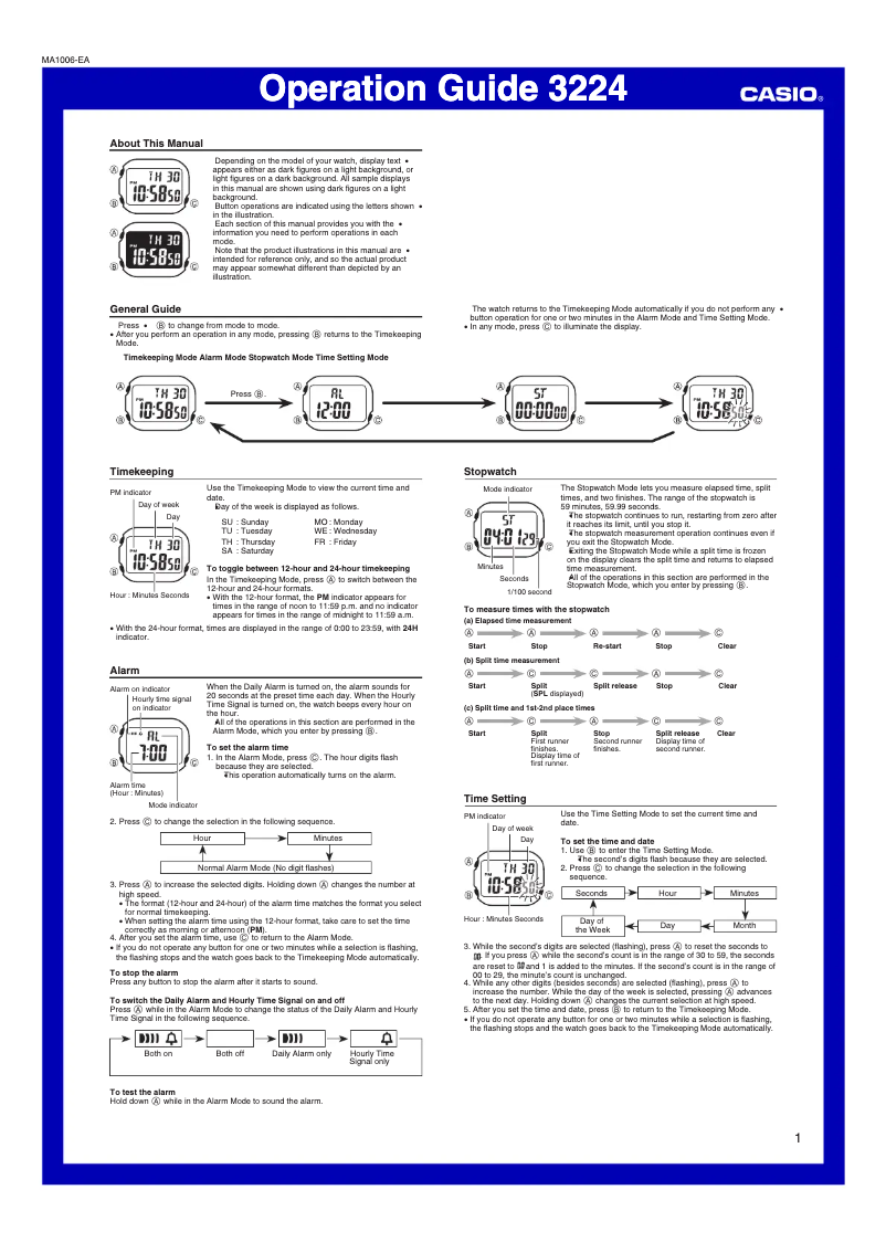 First page image of the manual for Collection W-218H-4BVEF