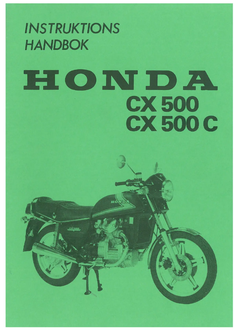 Page 1 of the manual User Manual Honda CX 500 C