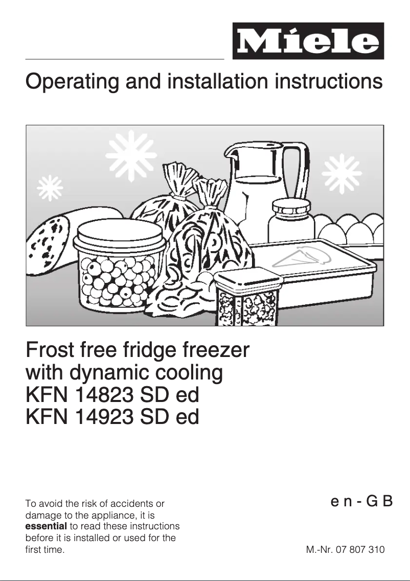 First page image of the manual for KFN 14823 SDed