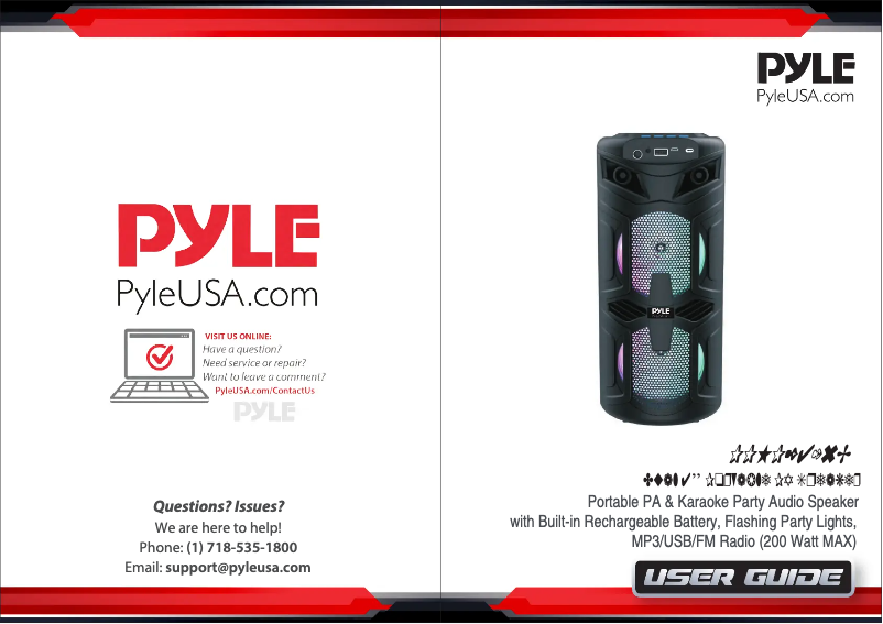 Page 1 of the manual User Manual Pyle PPHP2416B