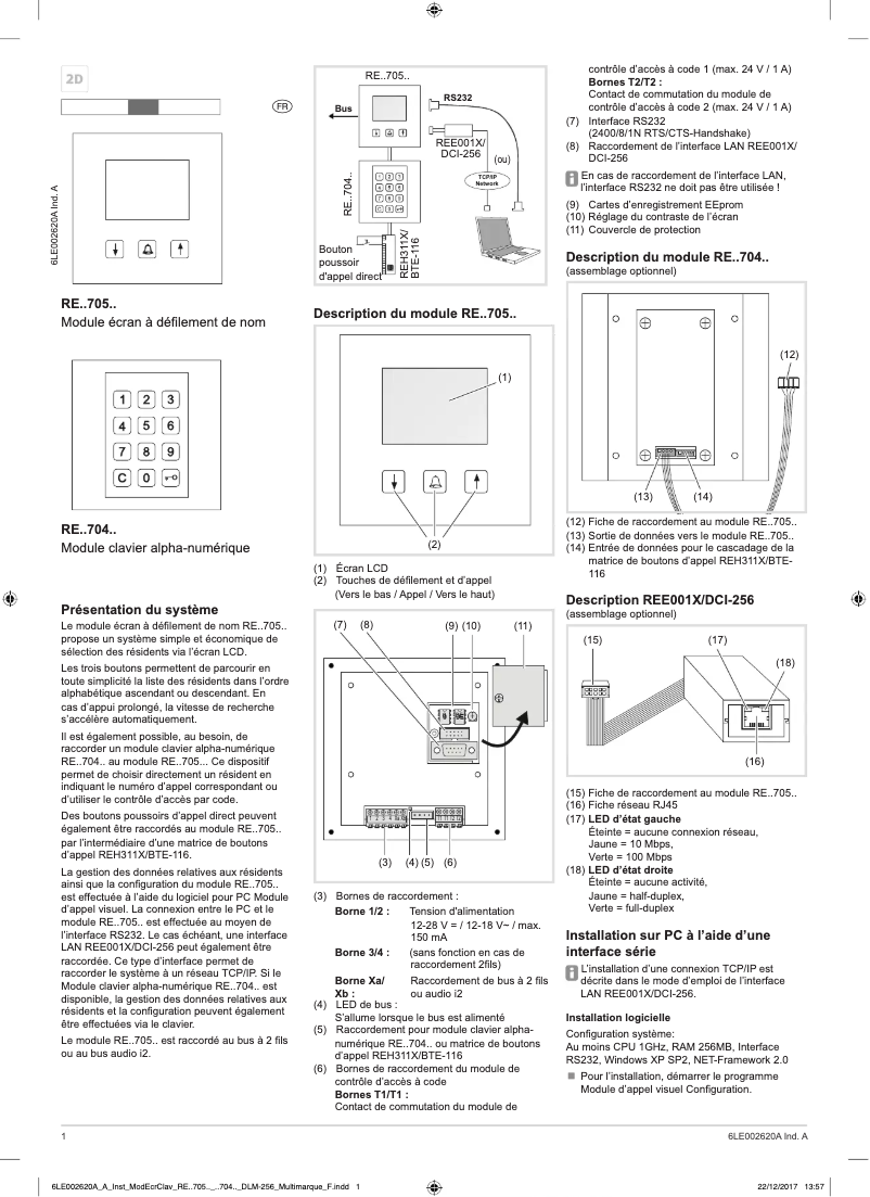 Page 1 of the manual Instructions / Assembly Elcom REN705S