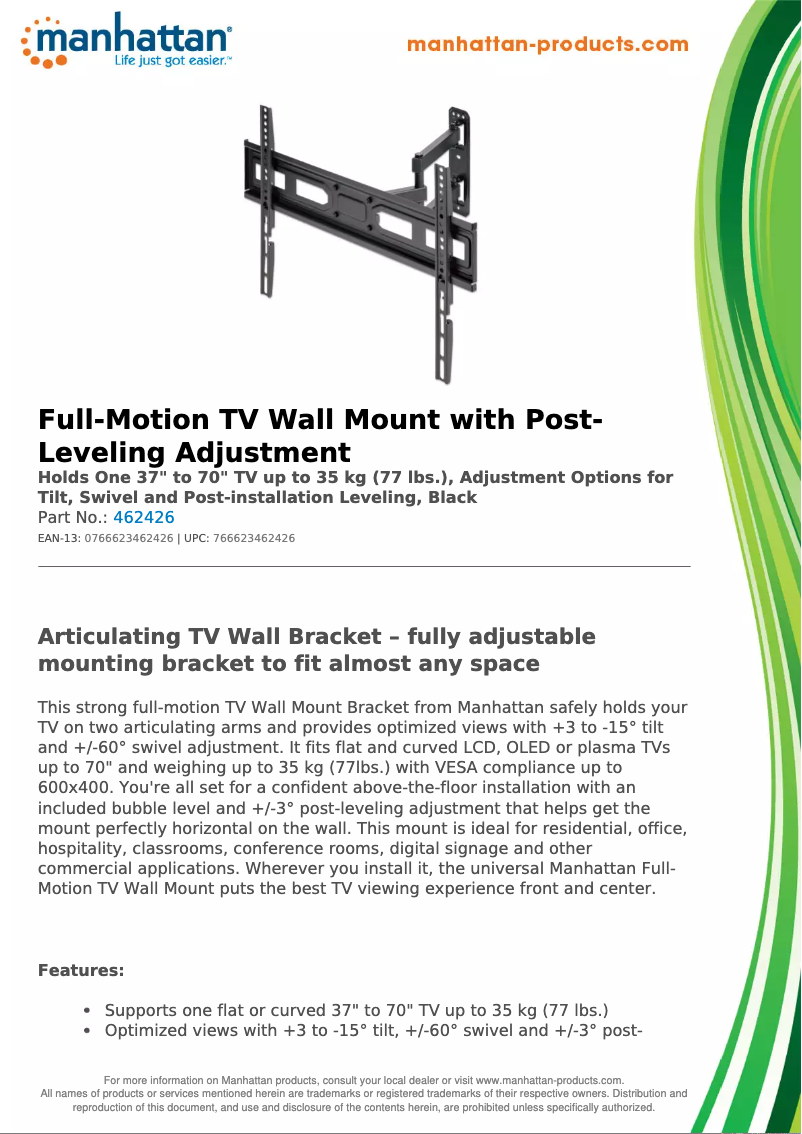 First page image of the manual for 462426