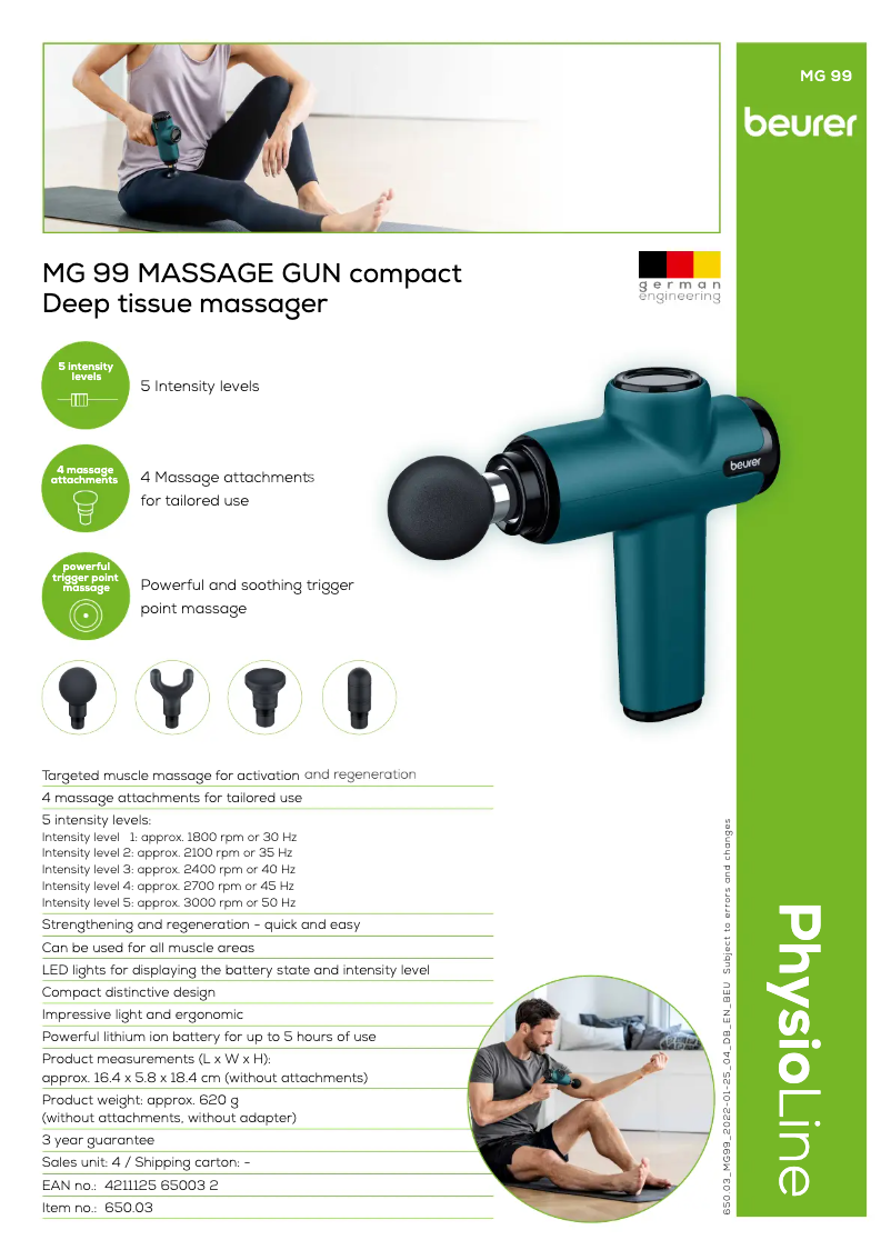 First page image of the manual for MG 99