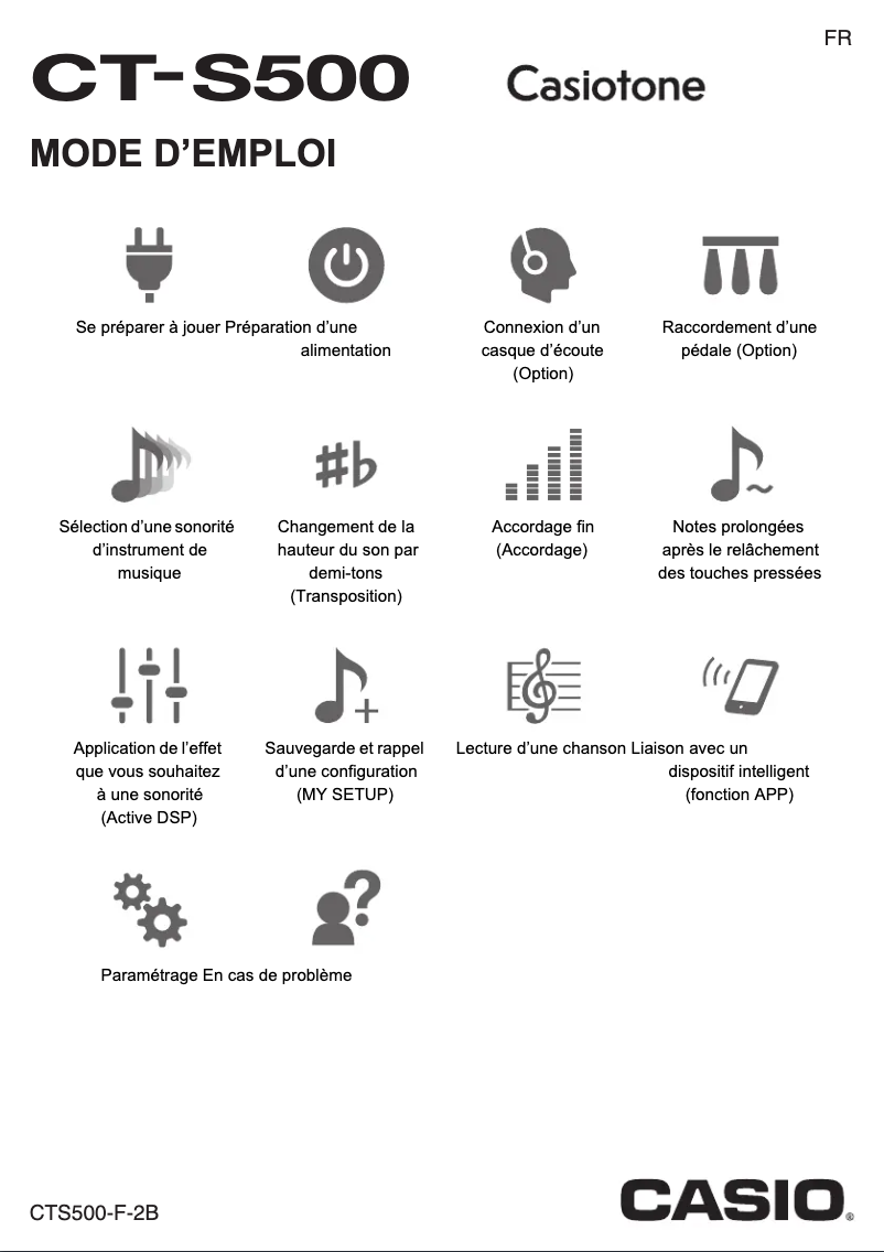 First page image of the manual for Casiotone CT-S500