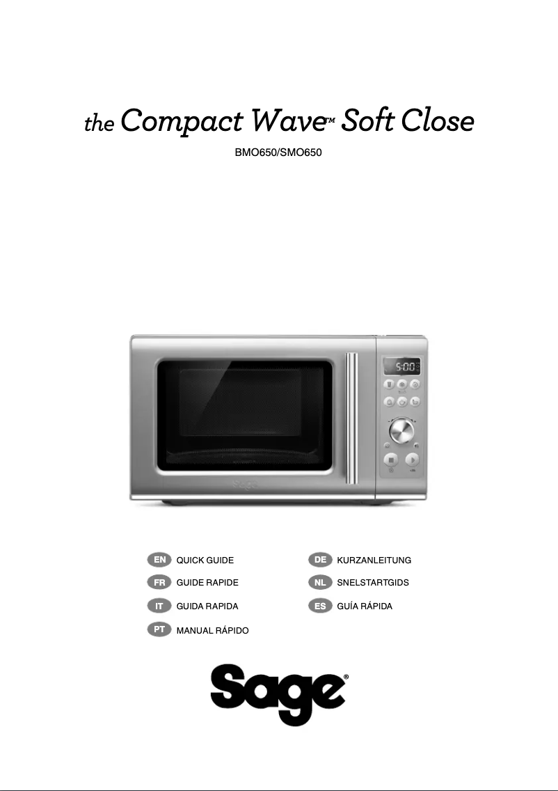 Page 1 of the manual User Manual Sage the Compact Wave Soft Close BMO650