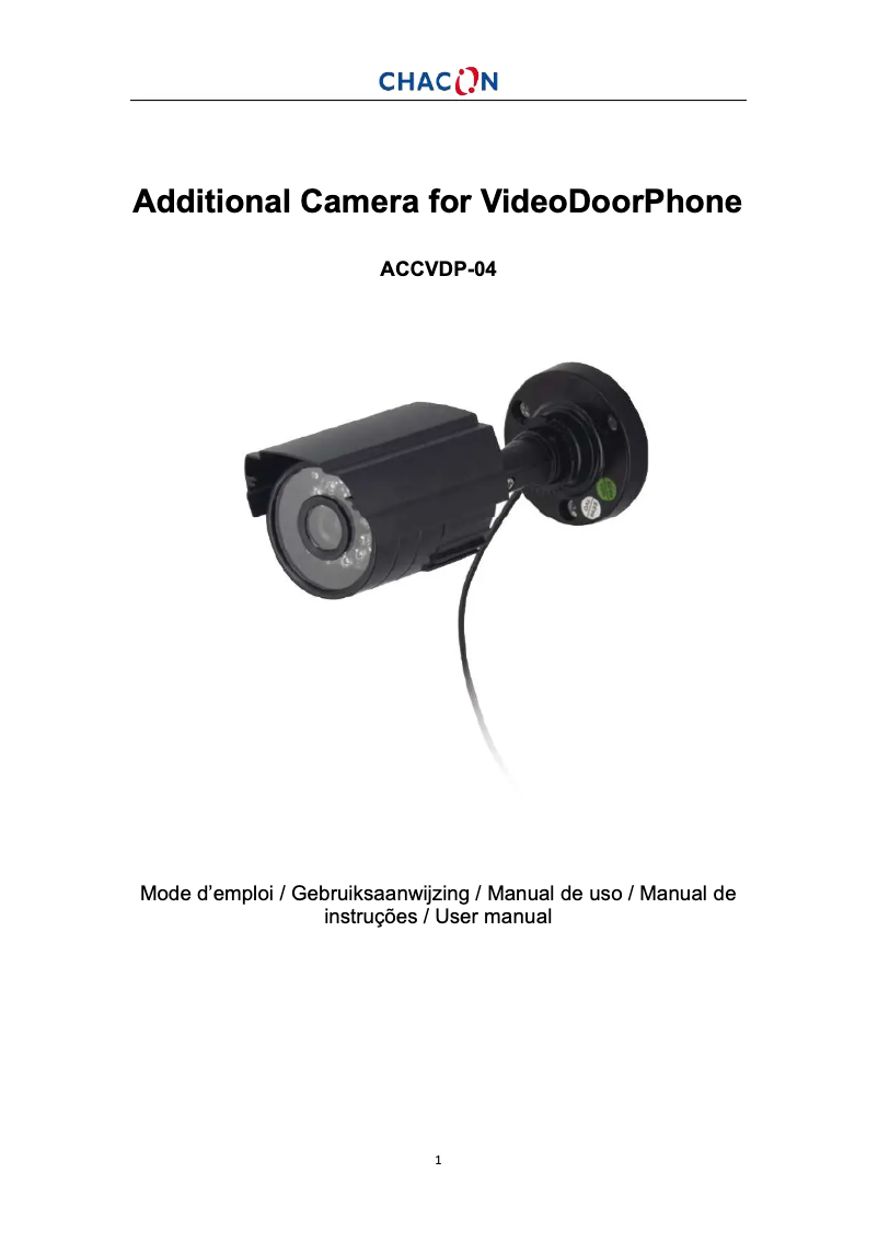 First page image of the manual for ACCVDP-04