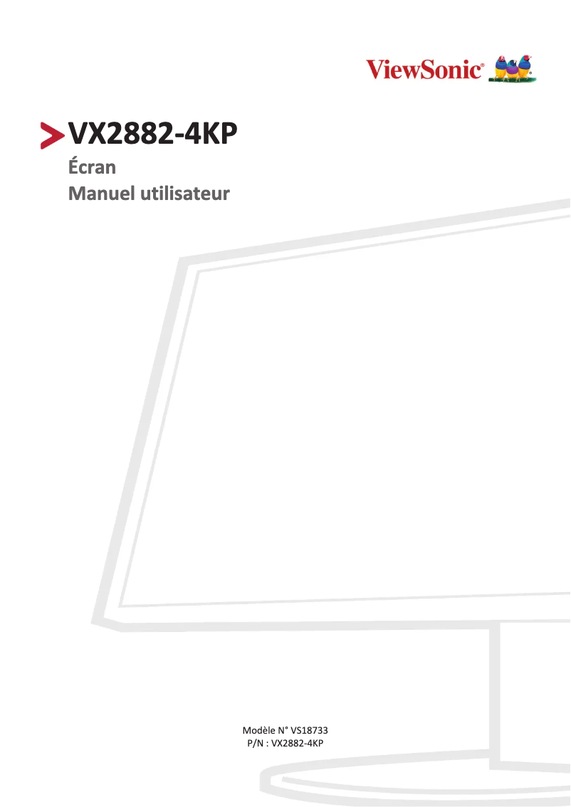 Image de la première page du manuel de l'appareil VX2882-4KP