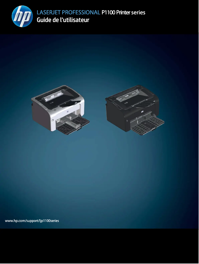 Page 1 of the manual User Manual HP LaserJet Pro P1100 series