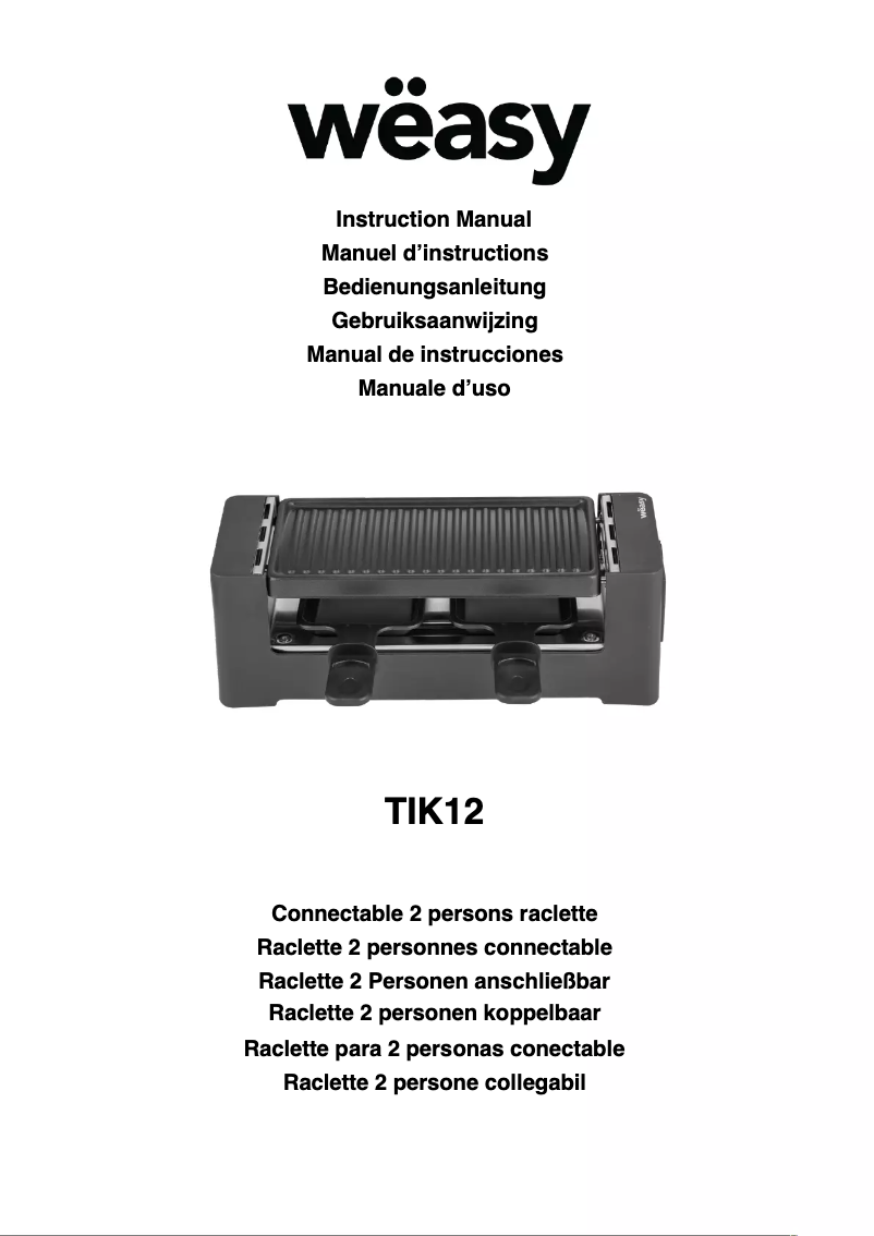 Page 1 of the manual User Manual Wëasy TIK12