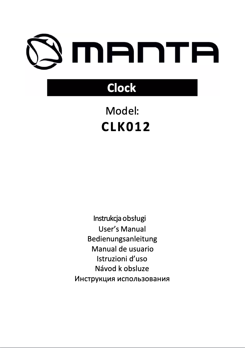 First page image of the manual for CLK012