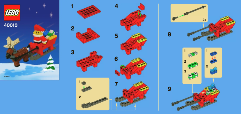 Page 1 of the manual User Manual Lego Santa with Sleigh