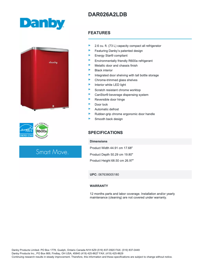 First page image of the manual for DAR026A2