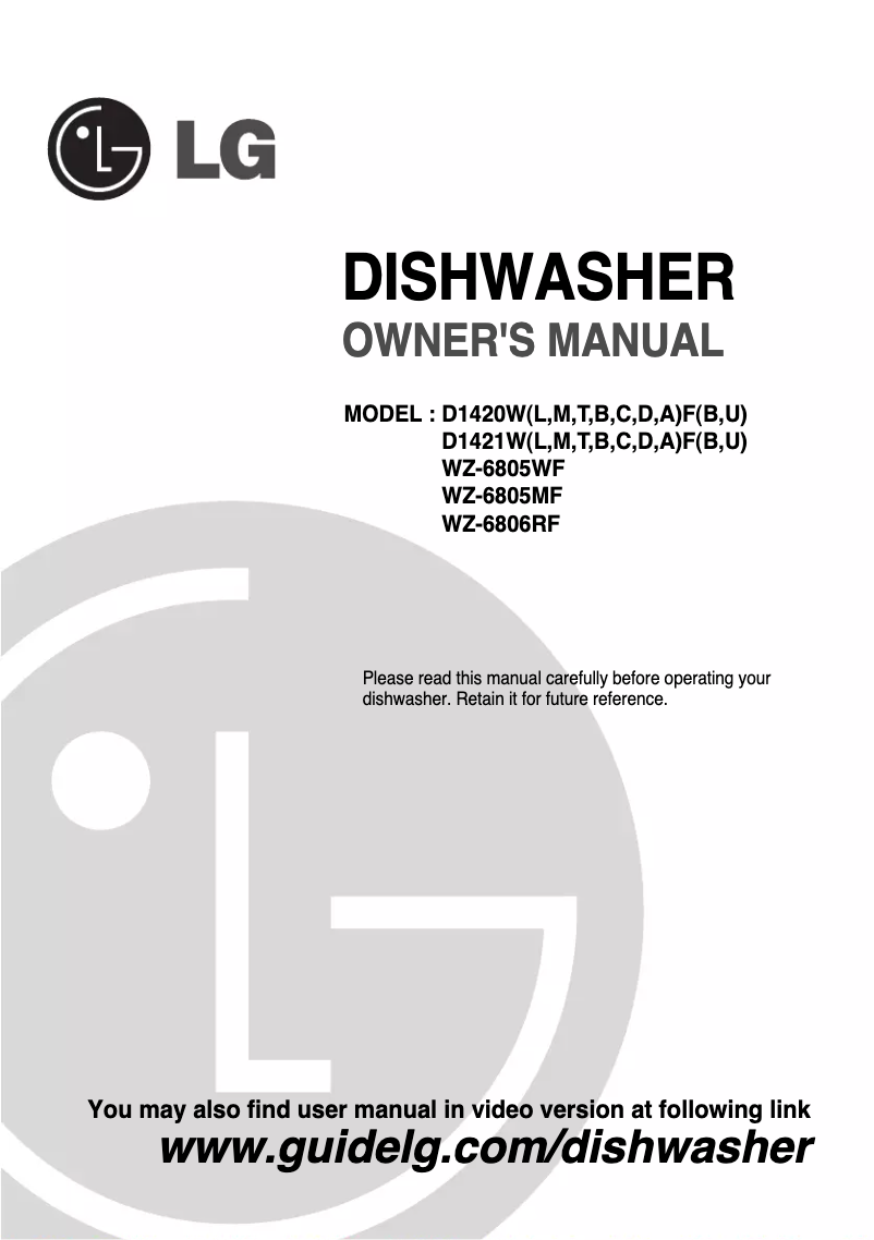 First page image of the manual for D1421LF