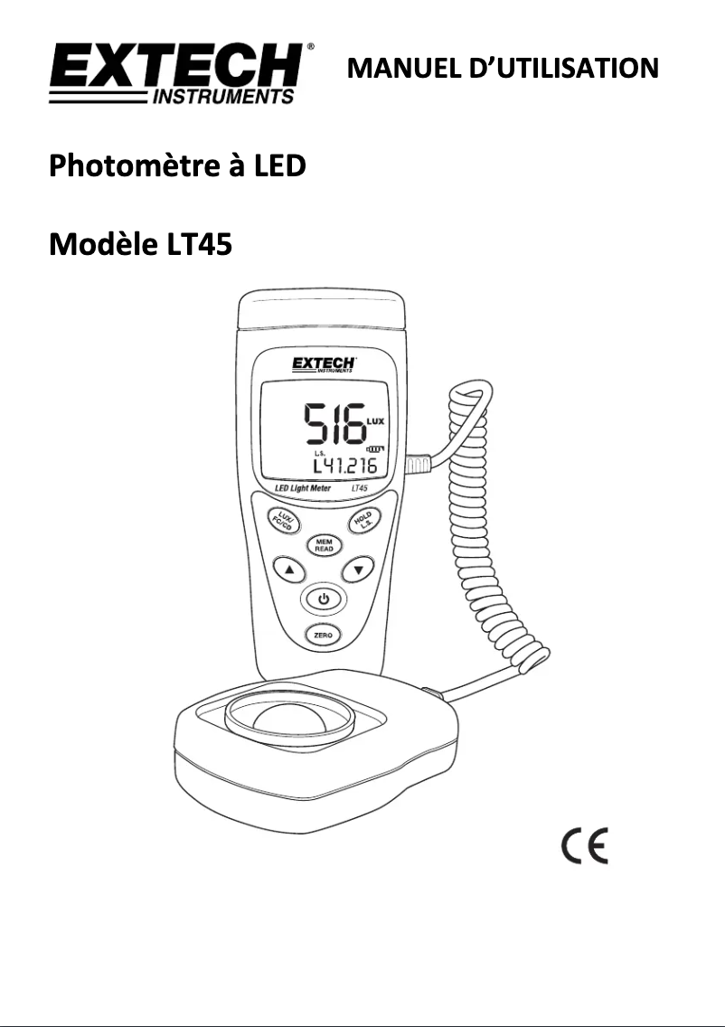 First page image of the manual for LT45
