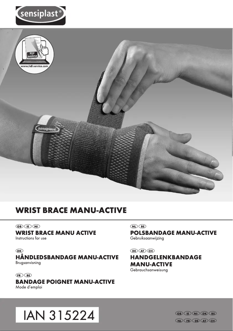 First page image of the manual for IAN 315224