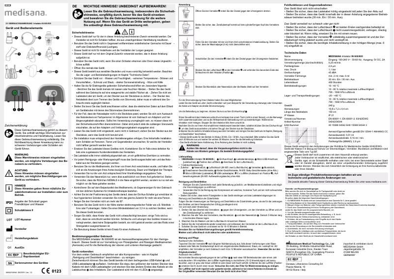 First page image of the manual for IN 605