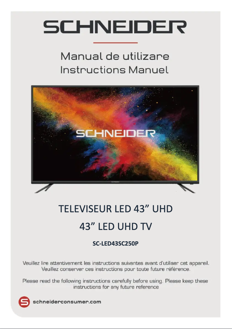Page 1 of the manual User Manual Schneider SC-LED43SC150P