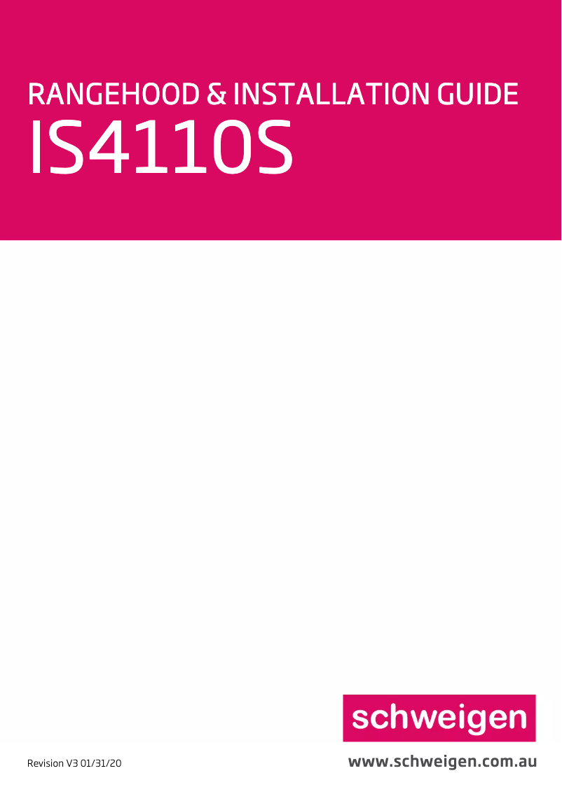 First page image of the manual for IS4110S