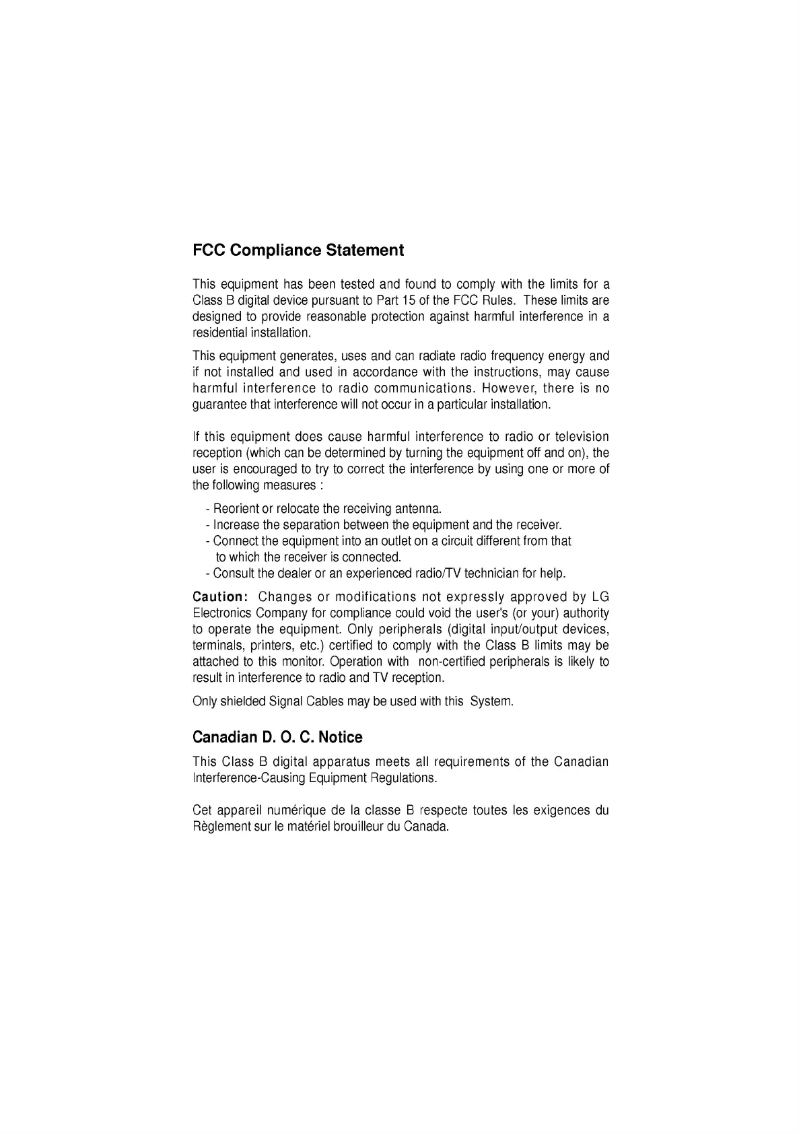 Page 1 of the manual User Manual LG CS545