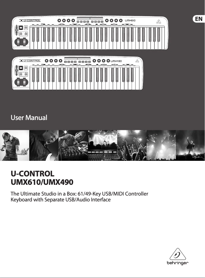 Page 1 de la notice Manuel utilisateur Behringer U-Control UMX610