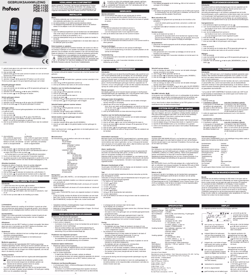 Page 1 of the manual User Manual Fysic PDX-1100