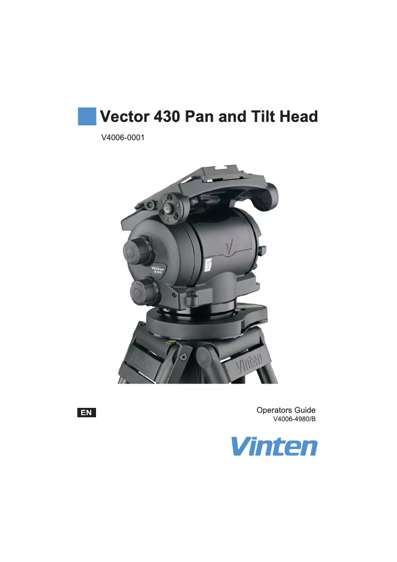 Page 1 of the manual User Manual Vinten Vector 430
