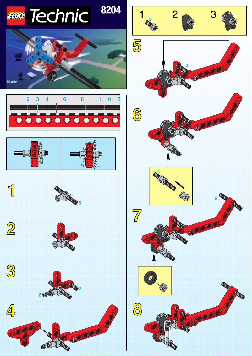 Page 1 of the manual User Manual Lego Technic 8204