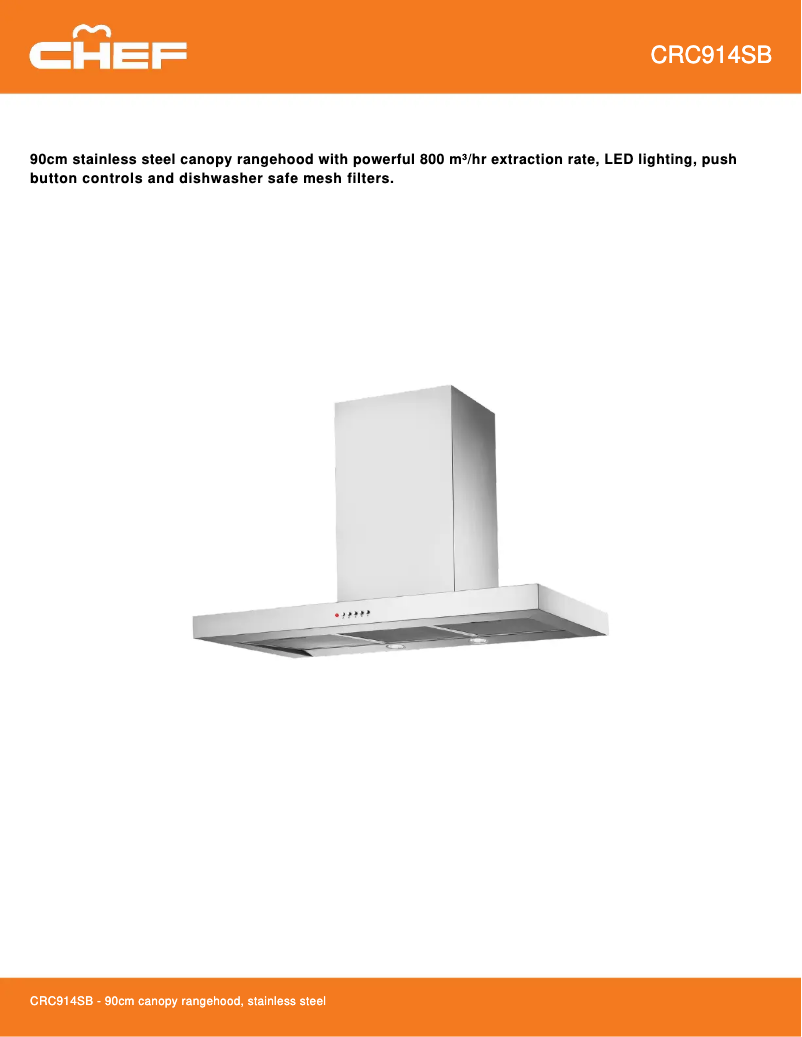 First page image of the manual for CRC914SB