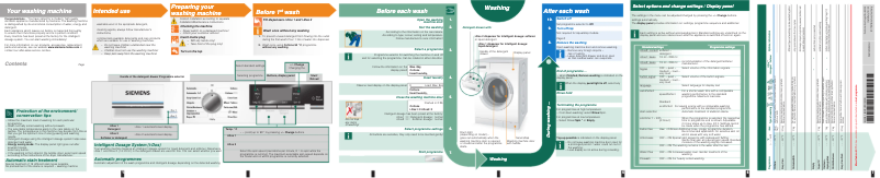 Page 1 of the manual Use and Maintenance Manual Siemens WM16S890EU
