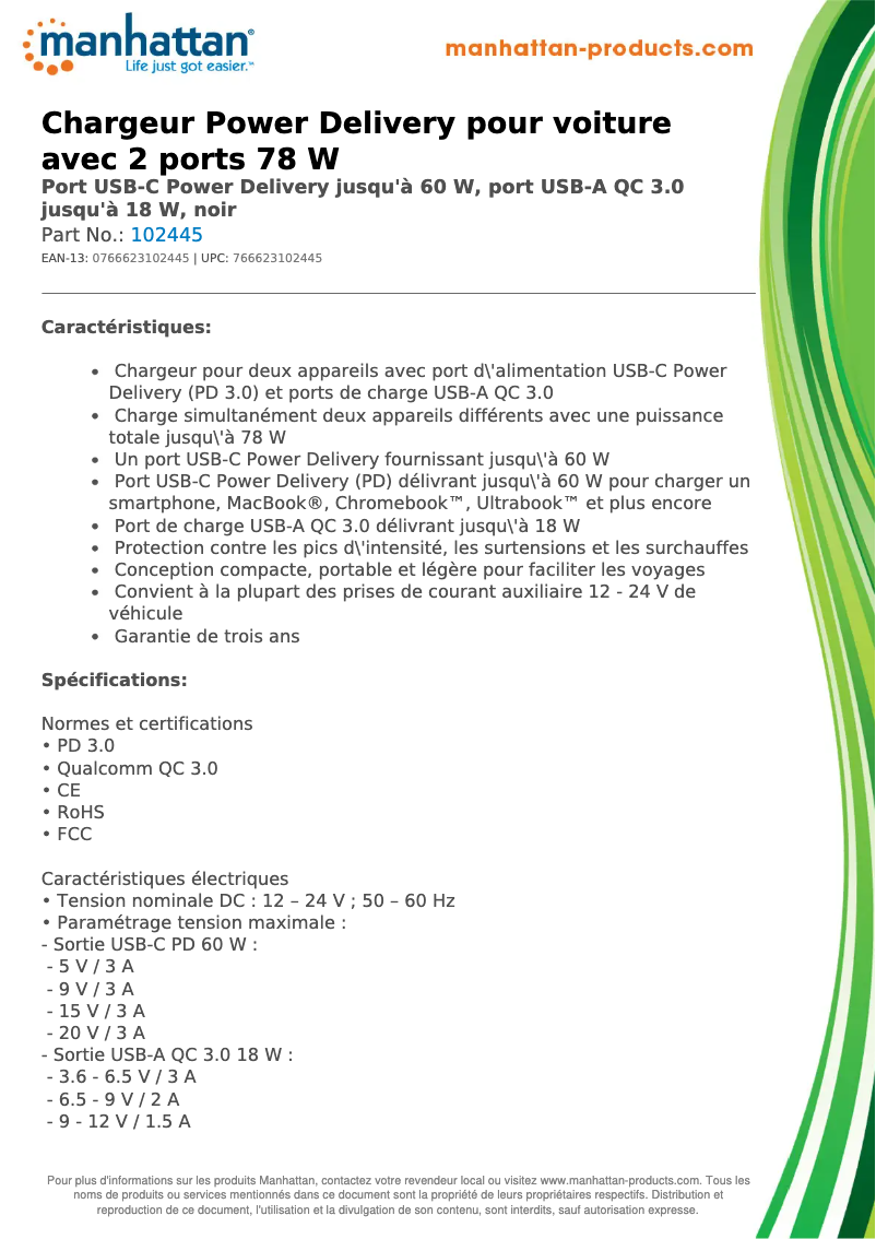 First page image of the manual for 102445