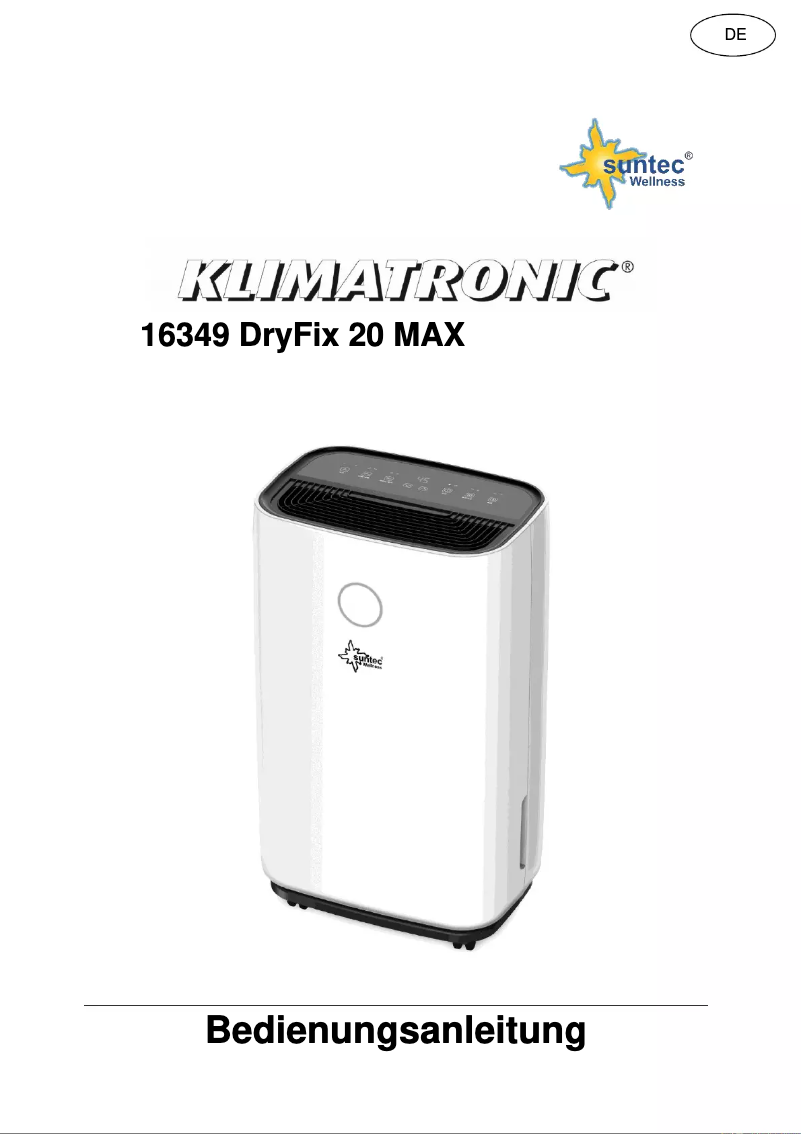 First page image of the manual for DryFix 20 MAX