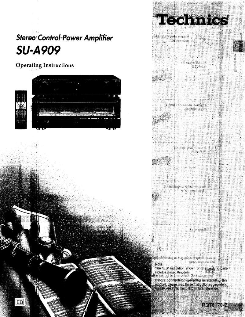 First page image of the manual for SU-A909