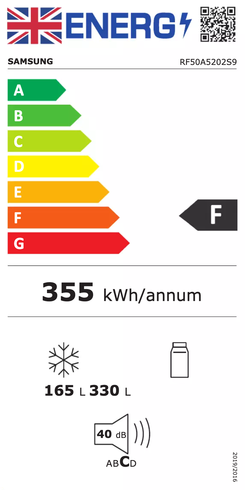 First page image of the manual for RF50A5202S9