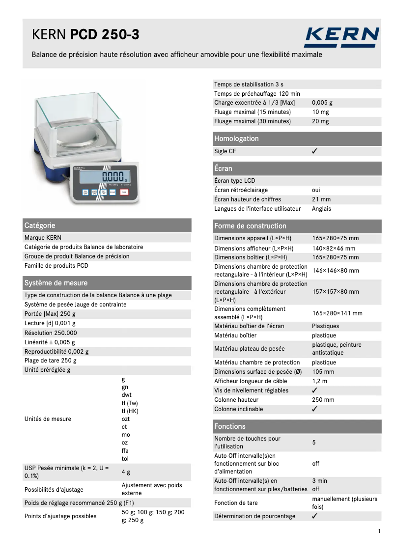 First page image of the manual for PCD 250-3