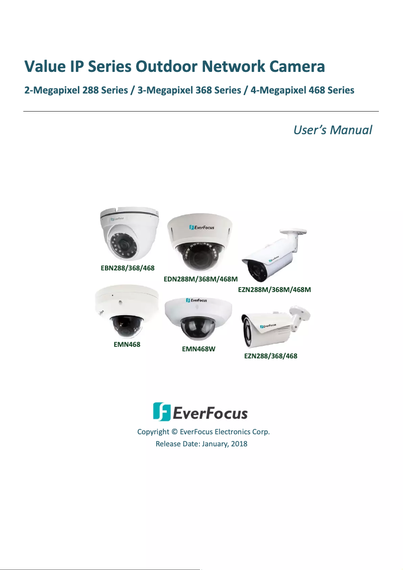 First page image of the manual for EBN288