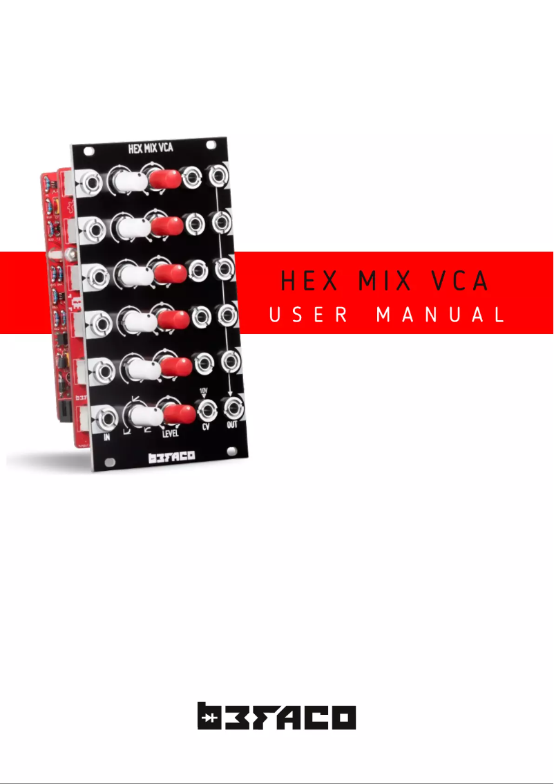 First page image of the manual for HEX MIX VCA