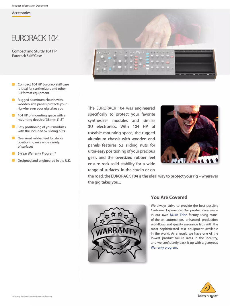 First page image of the manual for Eurorack 104