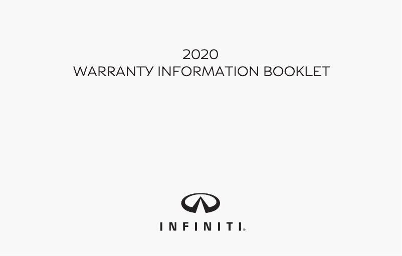 First page image of the manual for QX50 (2020)