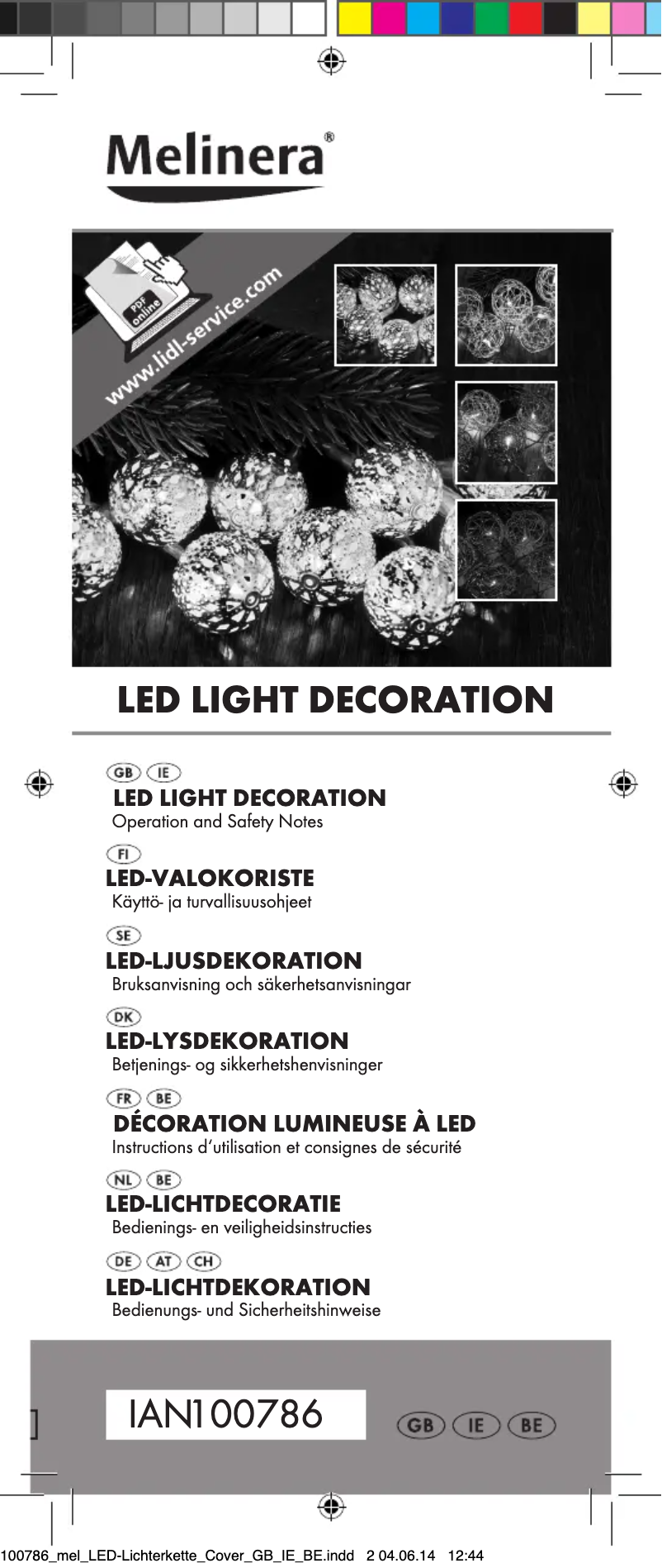 Page 1 of the manual User Manual Melinera IAN 100786