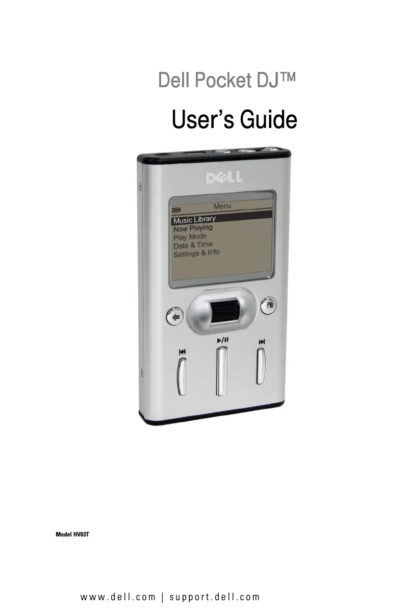 Page 1 of the manual User Manual Dell Pocket DJ