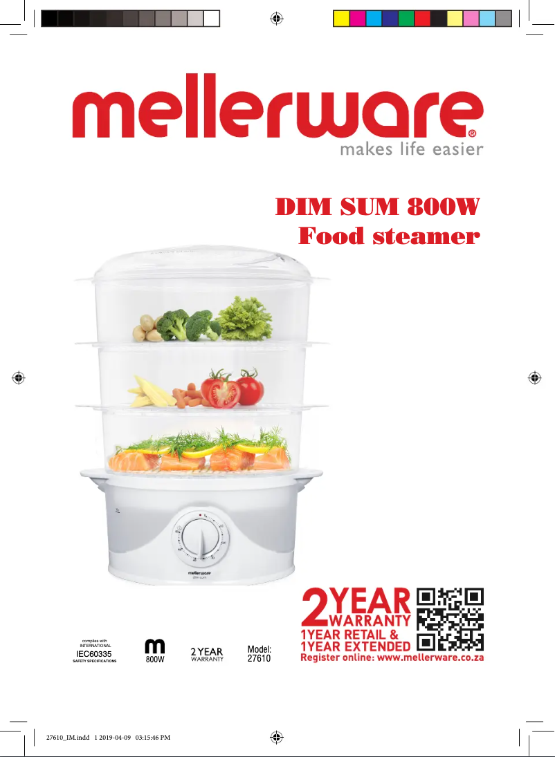 First page image of the manual for Dim Sum 27610