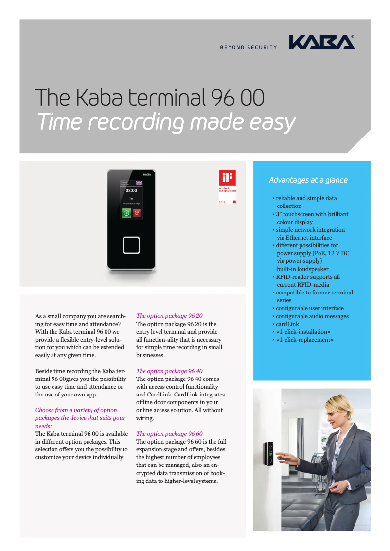 First page image of the manual for Terminal 96 00