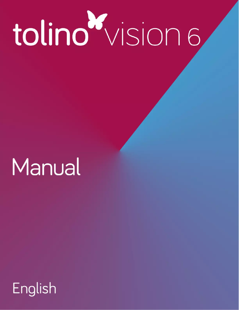 Page 1 of the manual User Manual Tolino Vision 6