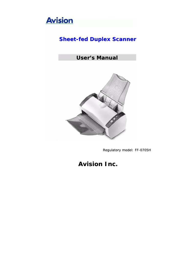 First page image of the manual for AV220C2
