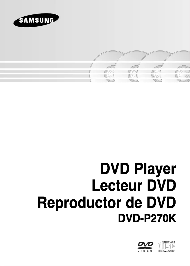 First page image of the manual for DVD-P270K