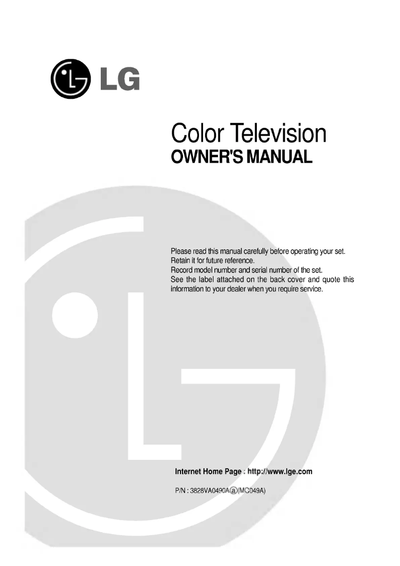 Page 1 of the manual User Manual LG RN-29FB75T