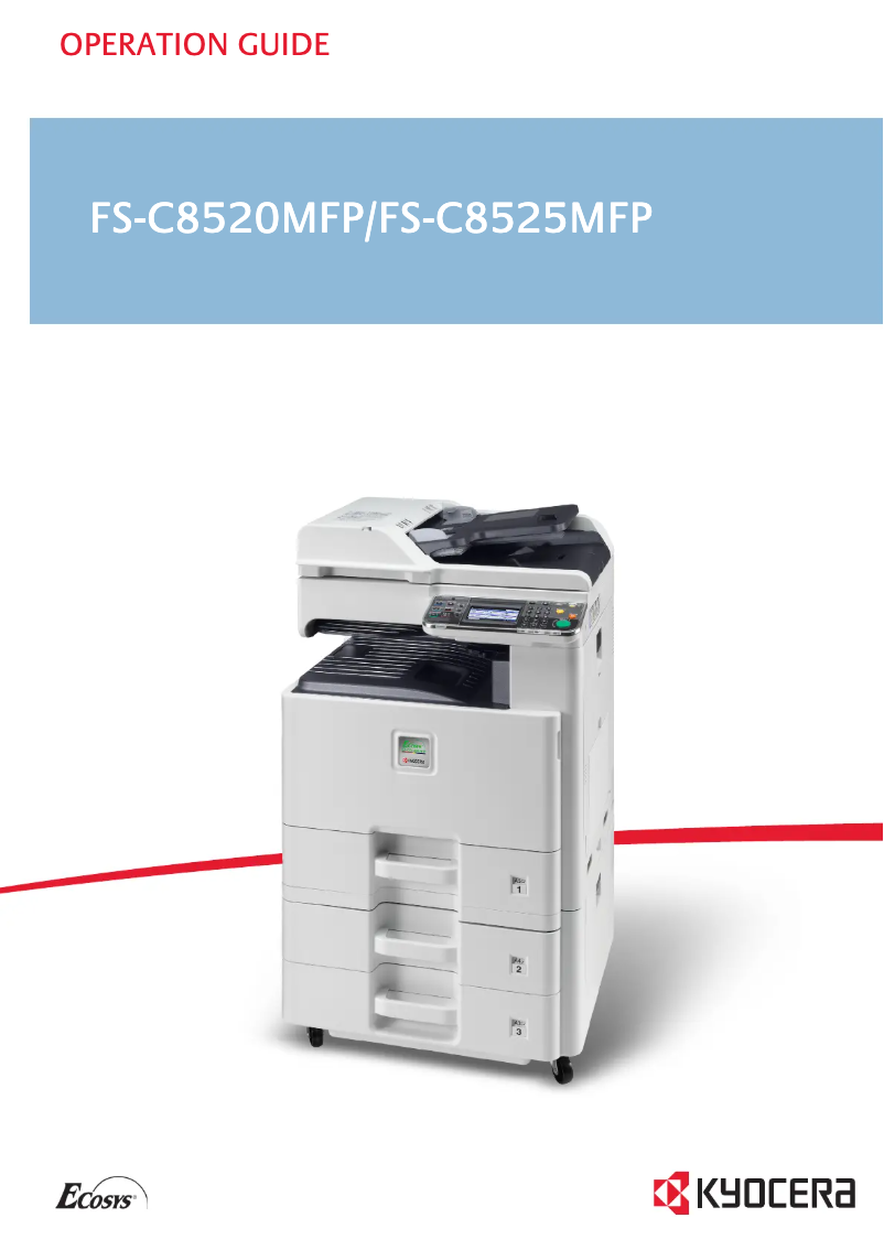 First page image of the manual for FS-C8520MFP/KL3
