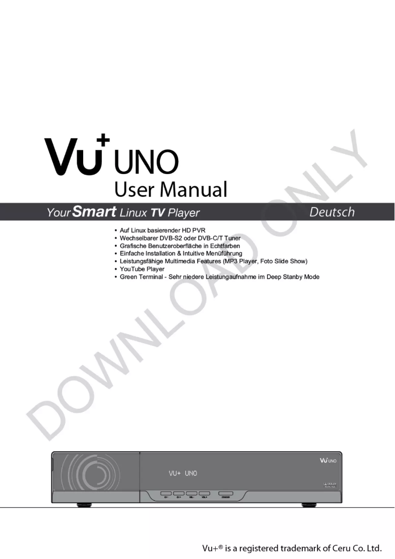 Page 1 of the manual User Manual Vu+ Uno