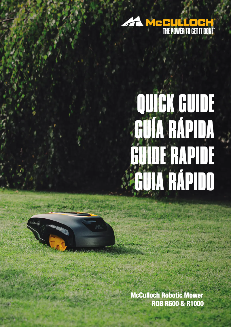 Page 1 of the manual User Manual McCulloch R600