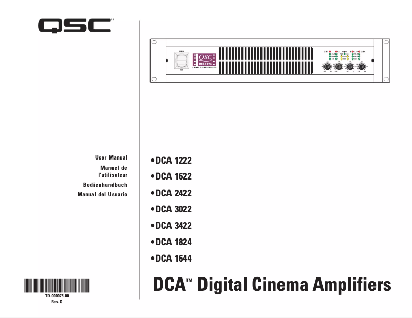 First page image of the manual for DCA 1222
